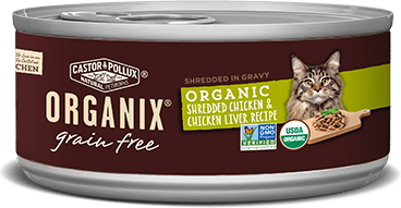 Castor & Pollux Organix Grain Free Organic Shredded Chicken & Chicken Liver Recipe